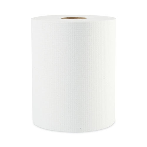 Hardwound Paper Towels, 1-Ply, 8" X 600 Ft, White, 2" Core, 12 Rolls/carton | Bundle of 5 Cartons