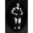 thumbnail image 3 of Vintage Muscle Men 11x14 Black Modern Framed Museum Art Print Titled - Bodybuilder in Wrestling Outfit and Knee Pads, 3 of 5