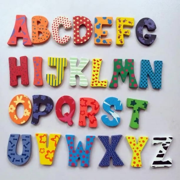 Imanes De Nevera Con El Alfabeto – 26 Letras Magnéticas De PP De 3 Cm – Para Aprender Jugando En Casa O En La Escuela