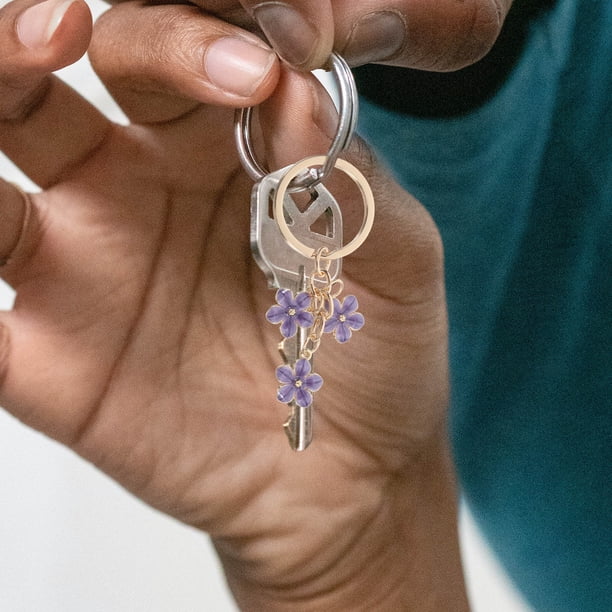 unbranded Accesorio Para Con Llavero De Cerezo Morado En Aleación De Zinc Resistente Y