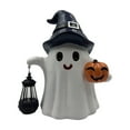 thumbnail image 2 of Halloween Ghost Figurines Decor, Cute Halloween Spooky Ghost with Lantern and Pumpkin Resin Figurine, Perfect for Outdoor Garden Decoration, 2 of 4