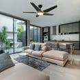thumbnail image 6 of SMAAIR 52" Balck and Gold Ceiling Fan with Remote Dimmable LED Light 5 Blades, 6 of 8