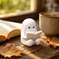 thumbnail image 6 of THOPBPRK Cute White Ghost Halloween Party Decoration, 3.15Inch Miniature Plastic Figurine for Desktop and Tabletop, Fun Home Accents for Seasonal Celebrations, 6 of 7