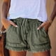 thumbnail image 1 of Pantalones cortos con dobladillo con borlas para mujer Pantalones cortos con cordón para mujer Pantalones cortos con cintura elástica para mujer Pantalones cortos casuales para ANGGREK Otros, 1 of 5