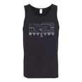 thumbnail image 2 of Wild Bobby, Vintage Ford Mustang Silver Honeycomb Grill Distressed, Cars and Trucks, Men Graphic Tank Top, Black, Small, 2 of 4