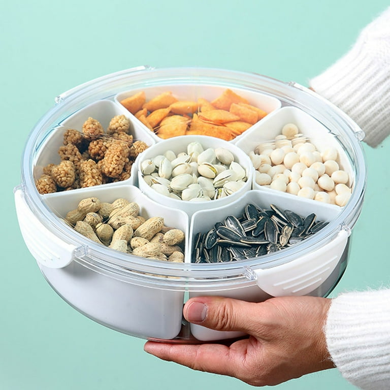 Divided Serving Tray with Lid, Fruit Platter, Dienrx Veggie Tray