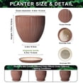 thumbnail image 6 of Wliror 6 Inch Rust Red Ceramic Plant Pot with Drainage – Terracotta‑Like Planter for Indoor Plants, Succulents, Cactus, 6 of 7