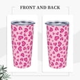 thumbnail image 2 of Hearts Leopard Tumbler 20oz Heart Stainless Steel Insulated Tumblers with Lid and Straw Cute Pink Travel Coffee Mug Tea Wine Cups Water Bottle Gifts for Women, 2 of 6