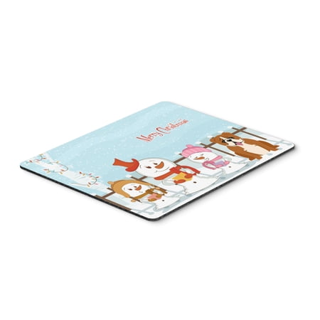 Merry Christmas Carolers English Bulldog Red White Mouse Pad Hot Pad or Trivet price history on PriceWatchPro