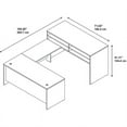 thumbnail image 7 of Bush Business Series C Elite 72W x 30D Standing U Desk Office Set, 7 of 7