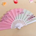 thumbnail image 6 of Vjnyvs 4pcs Floral Folding Hand Fan Vintage Retro Plastic Handheld Fans Folding Fan Wedding Dancing Church Party, 6 of 7