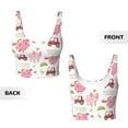 thumbnail image 6 of Rateoe Cow And Pig Print Womens' Sports Bras Scoop Neck Sports Vest- Padded U Back Seamless High Impact Support, 6 of 7