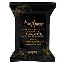 Shea Moisture African Black Soap Facial Wipes, 30 Wipes