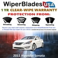 thumbnail image 2 of 2011 Hyundai Sonata Beam Wiper Blades Wipers w/1yr Warranty (Set of 2) (WiperBladesUSA), 2 of 5