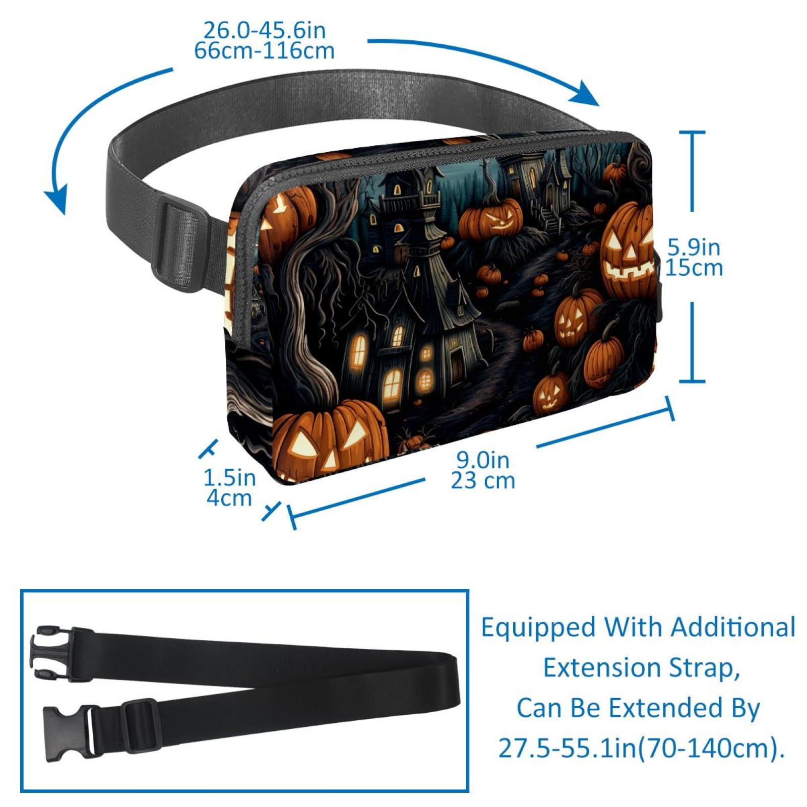 Halloween Lightweight Adjustable Running Belt with Extension Strap for Unisex - Fanny Pack Waist Bag for Fitness and Exercise