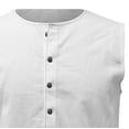 thumbnail image 5 of Dovford Mens Sleeveless Henley Shirts Casual Linen Blend Tank Tops Button Down Summer Beach Shirts for Men, 5 of 5