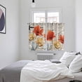 thumbnail image 3 of Retro Floral Kitchen Curtains Window Panels, Red Yellow Tulips Barm Doors Farmhouse Wooden Insulated Window Treatment Curtain, Grommet Curtains for Bedroom/Living Room/Bathroom, 2 Piece 52"Wx63"L, 3 of 8