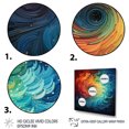 thumbnail image 3 of Designart "Whirling Kaleidoscope Colorful Storm II" Abstract Floater Framed Wall Art Living Room, 3 of 7