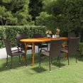 thumbnail image 1 of vidaXL 7 Piece Garden Dining Set Brown, 1 of 5