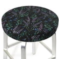 thumbnail image 3 of Xecao's Lavender Flowers Print Stool Covers offer stylish, washable protection for PU round bar stools, perfect for home or commercial use., 3 of 7