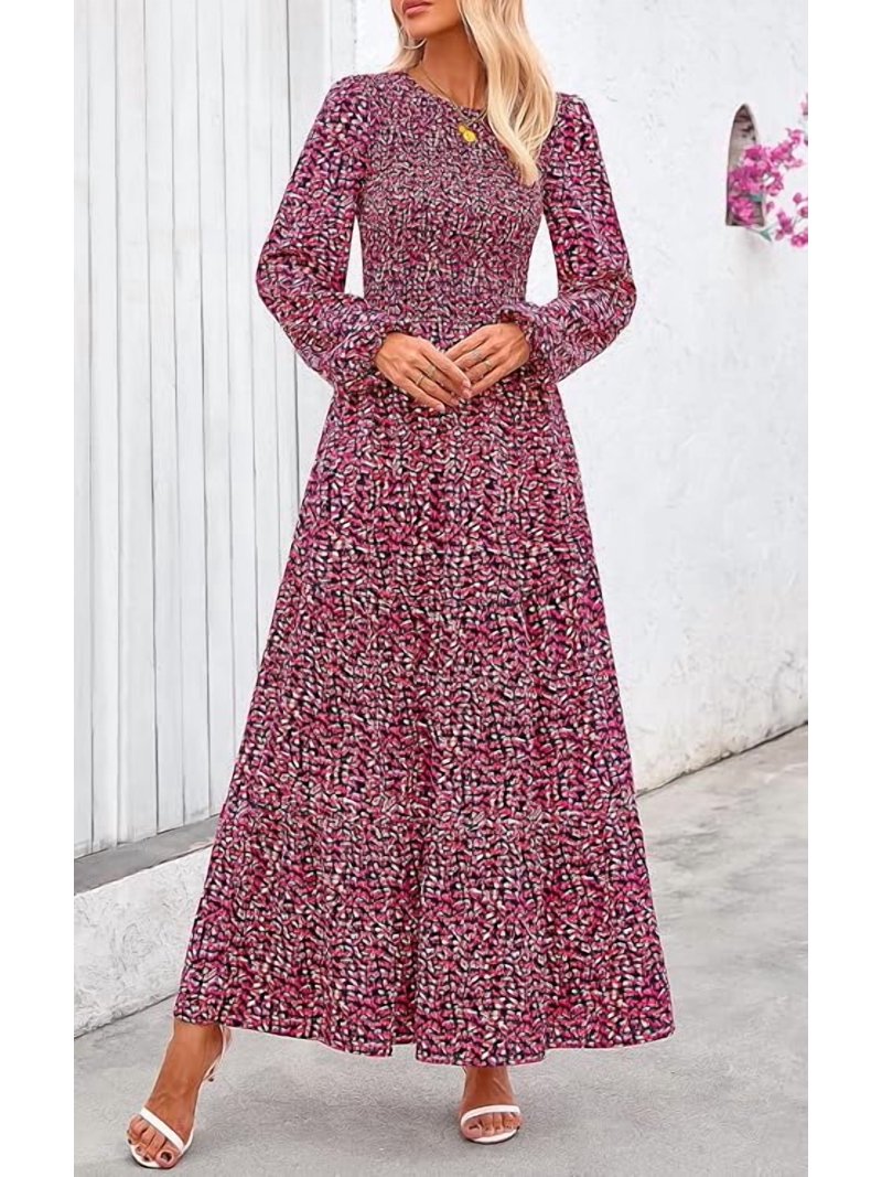 long fall dresses casual Long Sleeve Fall Dress Autumn Casual Fall Dresses Women Autumn Dress Casual French Floral
