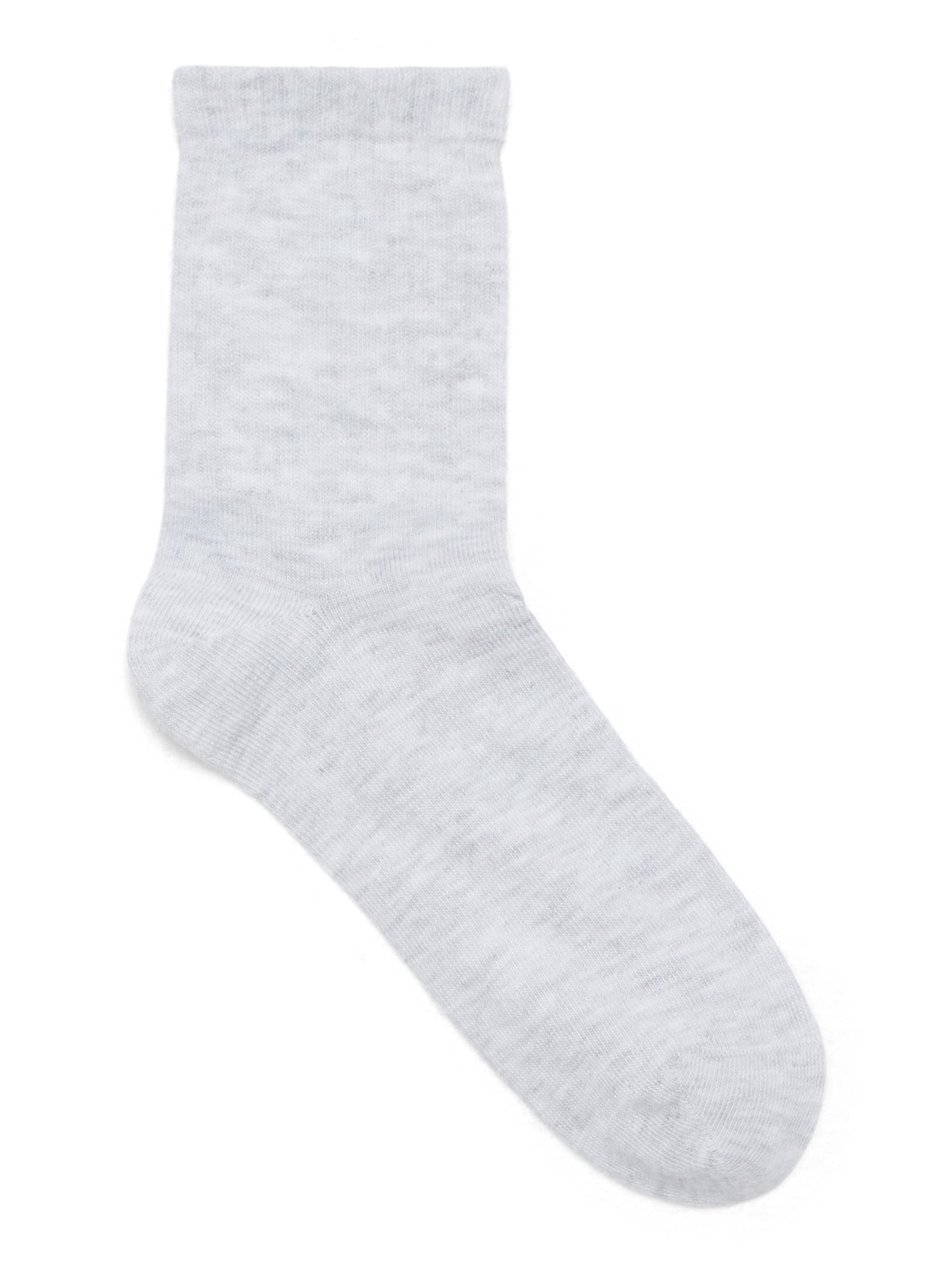 No Boundaries Women's Ribbed Mid Crew Socks, 6-Pack, Women's, Shoe Sizes 4-10