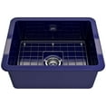 thumbnail image 4 of Bocchi 1627-0120 Sotto 24" Undermount Single Basin Fireclay Kitchen Sink - Matte Dark Gray, 4 of 6