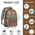 thumbnail image 6 of Bohemian Tribal Print Backpack - 17 Inch Laptop Sleeve & Spacious Compartments | Durable Oxford Fabric College Rucksack for School, Campus, Work & Travel, Stylish Boho Chic Design, 6 of 6