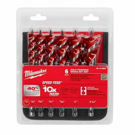 UPC: 0045242224876 | Milwaukee 48-13-0600 Auger Speed Feed Wood Bit Set  6 Piece