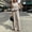 Coffee, variant on Floleo Women Gingham Two Piece Outfit Round Neck Sleeveless Ruffle Top Back Cutout High Waist Wide Leg Pants Summer Matching Set