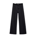 thumbnail image 5 of Women's Low Rise Flare Jeans, Baggy Wide Leg Stretch Denim Pants, Relaxed Bootcut Casual Jeans for Everyday Wear, Retro Style and Comfortable Outfits Black S, 5 of 6