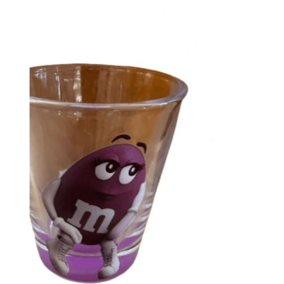 M&M's World Purple Character Poses Shot Glass New