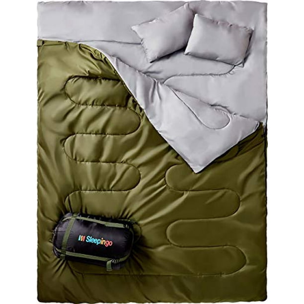Sleepingo Double Sleeping Bag For Backpacking, Camping, Or Hiking