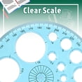 thumbnail image 2 of 2 Pcs Circle Template for Drawing, Circle Stencil Ruler Plastic Round Stencil Large and Small Size Geometric Stencils Multi Function Circles Drawing Tool for Office, School, Drawings Supplies, 2 of 3