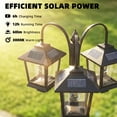 thumbnail image 4 of Outsunny 74" 3-Head Solar Lamp Post Light, Waterproof LED Solar Light Posts, 4 of 10