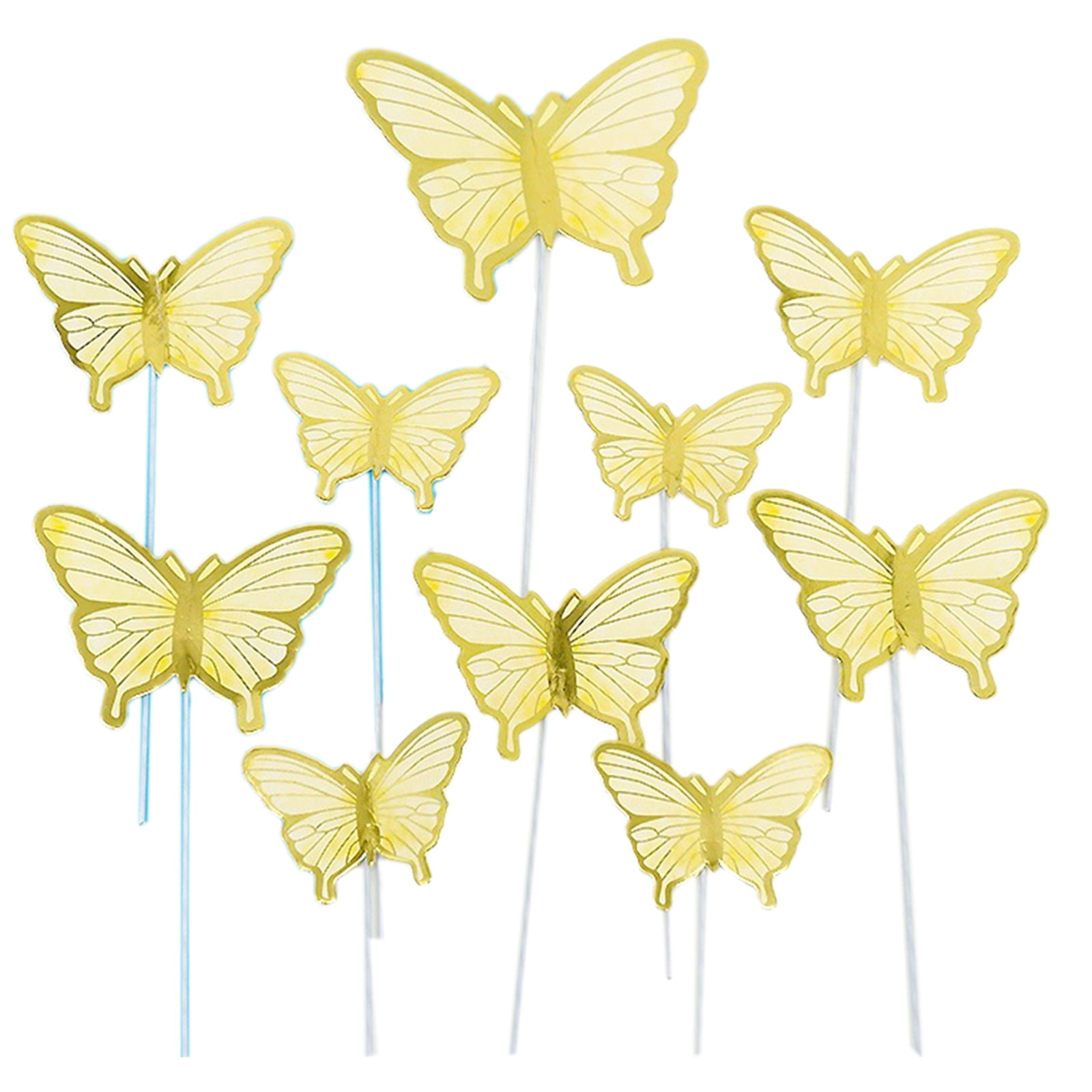 QUSENLON for Butterfly Cake Stake Set DIY Cakes Plug Sign Kit Romantic