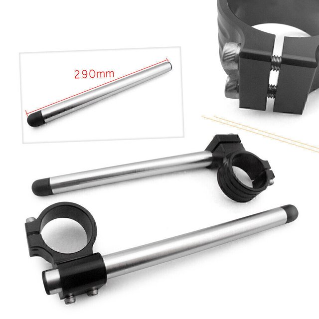 Empuñaduras para manillar de horquilla de 50 mm compatibles con Honda CBR 1000RR 2004-2012, color negro