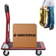 thumbnail image 1 of Carro Patin Diablito con Ruedas Giratorias Plataforma De Carga Plana Plegable Carrito Manual de Empuje Carga hasta 150 Kg (Rojo), 1 of 5