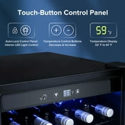 Auseo 150 Can Beverage Refrigerator Cooler with Stainless Steel Frame,Drink Fridge with Glass Door & Handle for Home