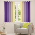 thumbnail image 6 of (2 Panels, 42 x 54 Inch Purple and Yellow Darkening Drapes Gradient Style Curtains for Bedroom for Kids Women Men Ombre Printed 30%-50% Blackout Curtains Geometric Window Treatments, 6 of 8