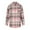 Pink, variant on Womens Long Sleeve Flannel Shirts Plaid Flannels Lapel Button Down Shacket Jacket Casual Boyfriend Blouse Tops Fall Clothes Outfits 2024 with Pocket