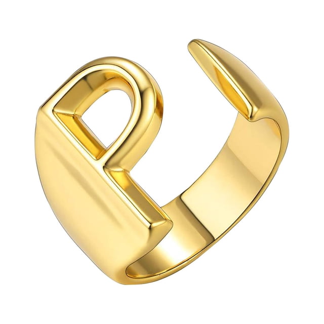 Fiudx Joyería de Moda para Mujer con 26 Letras Abiertas.
