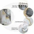 thumbnail image 5 of 60x72 Inch Shower Curtains for Bathroom Grey White Marble Fabric Bath Curtain Decor Ink Painting Abstract Modern Waterproof Restroom Curtains Shower Set Accessories with 12 Hooks 60 Inch, 5 of 6