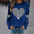 thumbnail image 3 of Sweatshirt for Women Perfect For Daily Wear or Loungewear! The Best Choice for Valentine's DayXXL Blue Valentine's Day Sweatshirt, 3 of 5