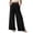 Black #006, variant on Women's Wide Leg Drawstring Waist Pants Loose Fit High Palazzo Trousers with Pockets White M
