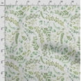 thumbnail image 3 of Soimoi Leaves Print, Velvet Fabric, Decor Sewing Fabric by The Yard 54 Inch Wide,Decorative Fabric for Upholstery and Home Accents, White, 3 of 5