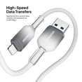 thumbnail image 5 of Powertek Frosty MFi Certified USB-A to Lightning Braided Charging Cable, 6 ft, White, 5 of 7