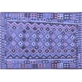 thumbnail image 1 of Ahgly Company Indoor Rectangle Abstract Blue Contemporary Area Rugs, 6' x 9', 1 of 4