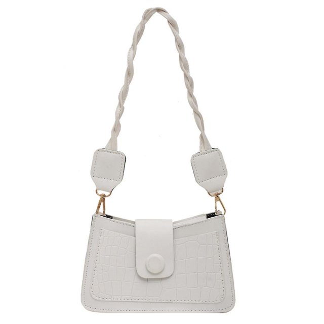 Pink Bolso retro de cuero de la PU del bolso de hombro del bolso de las axilas del embrague para las muchachas de las mujeres