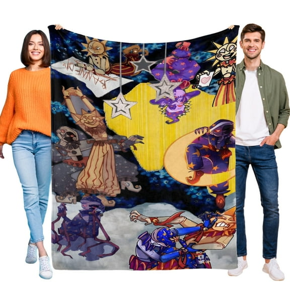 Sundrop FNAF Flannel Blanket Fun and Cozy Throw Blanket Perfect for Bedroom Playroom or Travel Ideal Gift for Boys and Girls 30"x40"